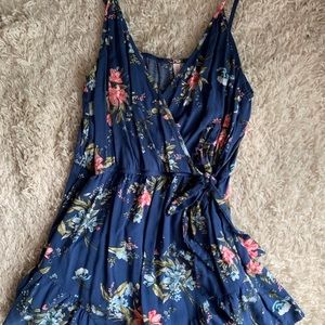 Blue Floral Romper